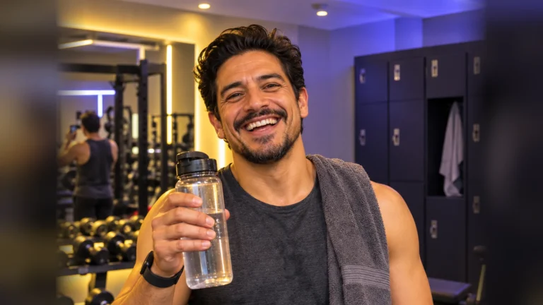 Fitness editorial scene illustrating 12 Types of People You Meet at Every Gym (You ARE One of Them)