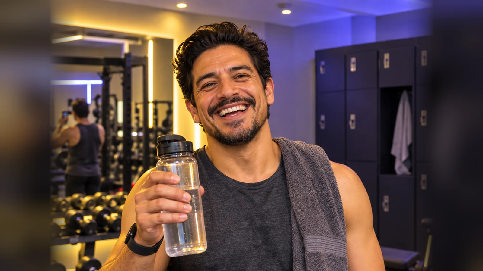 Fitness editorial scene illustrating 12 Types of People You Meet at Every Gym (You ARE One of Them)