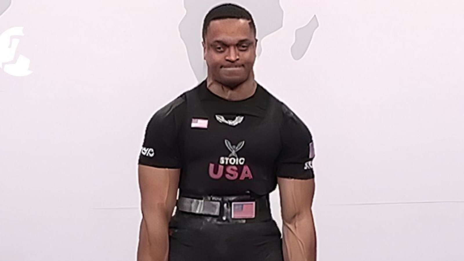 Chance Mitchell preparing to complete his 823-pound raw deadlift world record