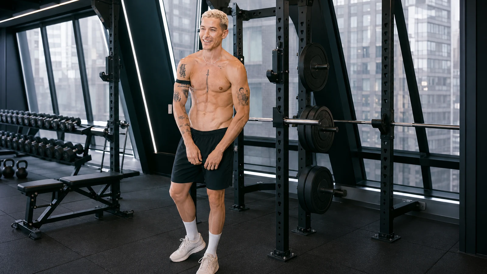 Taz Skylar standing in a modern strength gym