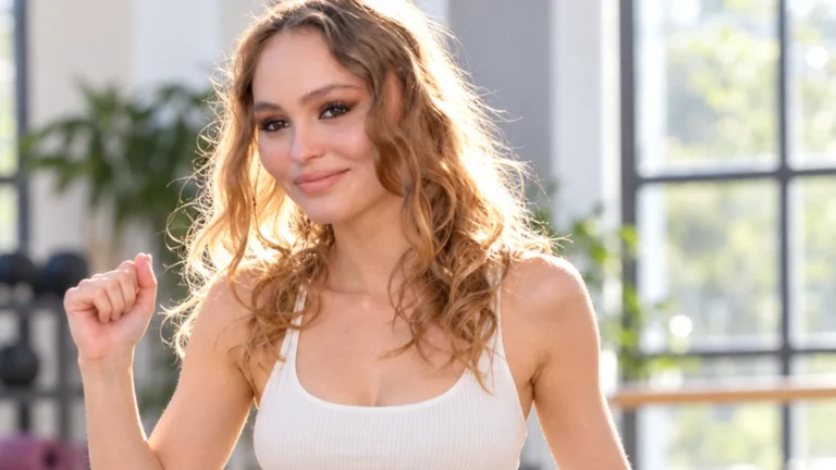 Lily-Rose Depp featured in a WorkoutHealthy article about fitness and well-being.
