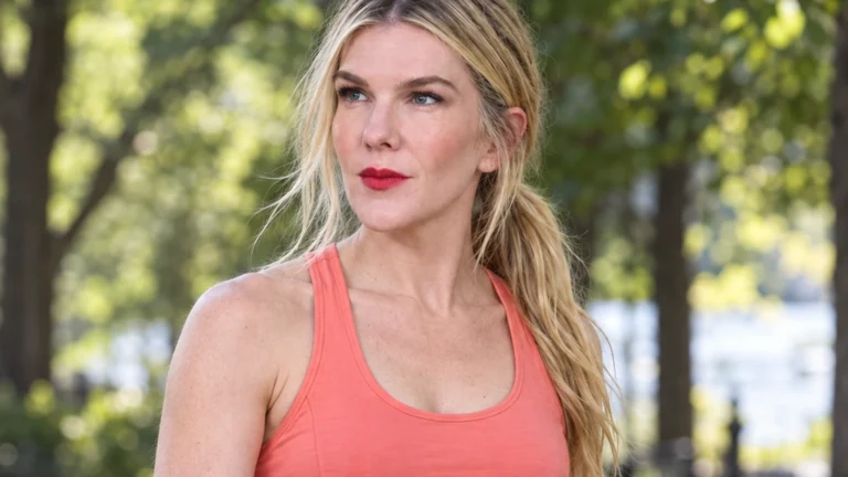 Lily Rabe featured in a WorkoutHealthy article about fitness and well-being.