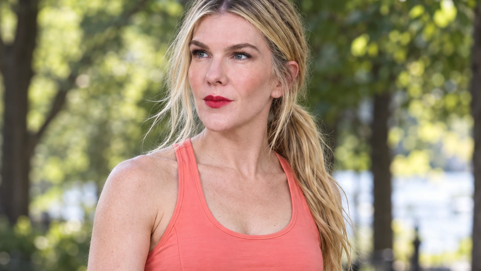 Lily Rabe featured in a WorkoutHealthy article about fitness and well-being.